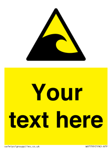 Custom warning tsunami hazard zone